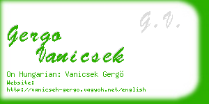 gergo vanicsek business card