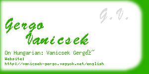 gergo vanicsek business card